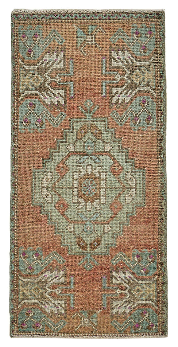1x3 Vintage Turkish Small Rug - 50764