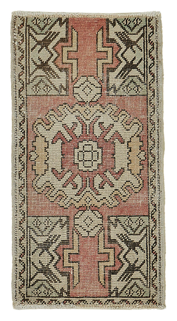 1x3 Vintage Turkish Small Rug - 50777