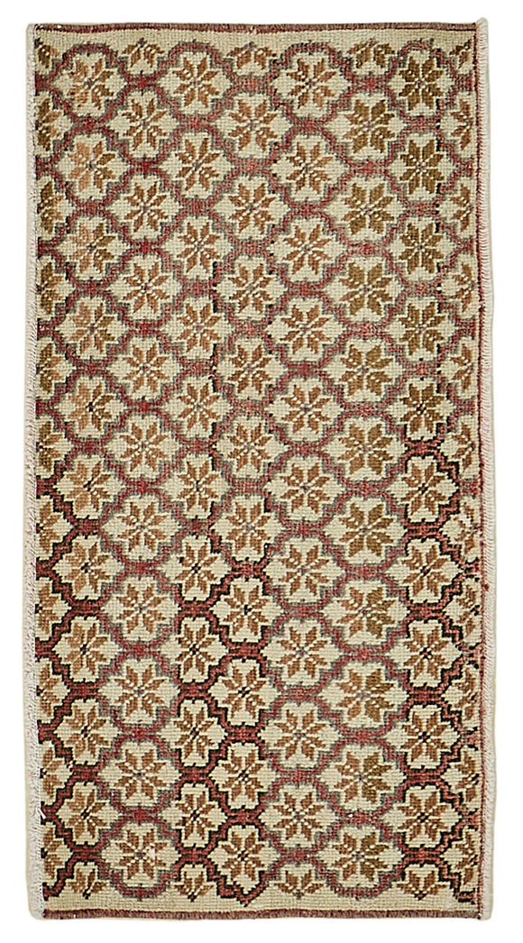 1x3 Vintage Turkish Small Rug - 50786