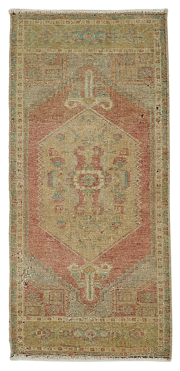1x3 Vintage Turkish Small Rug - 50797