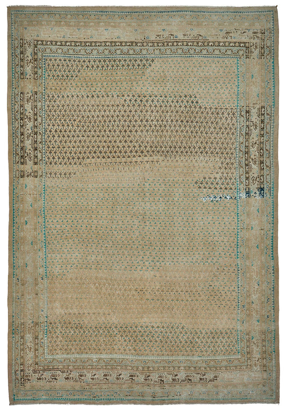 7x10 Vintage Hand-Knotted Rug - 51016