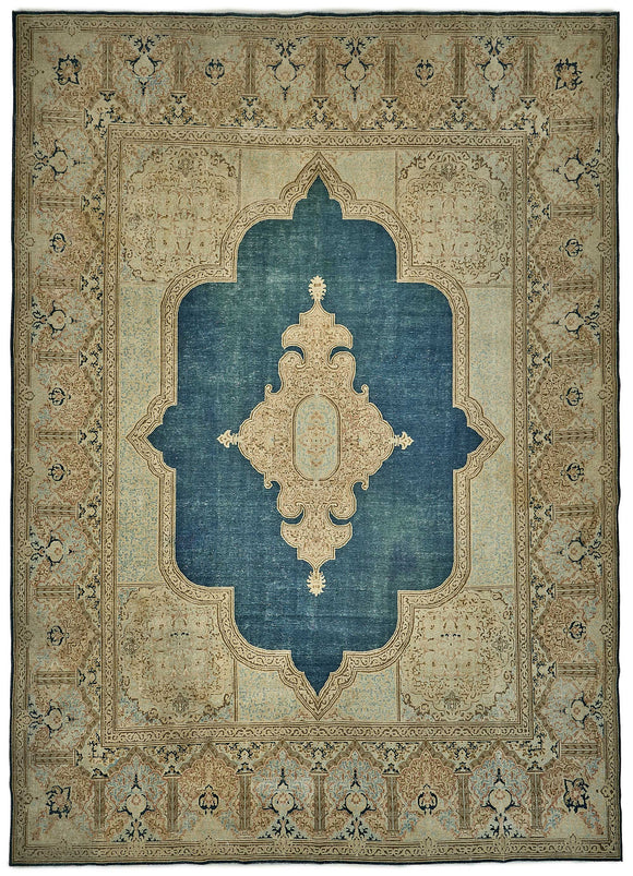 10x14 Vintage Hand-Knotted Rug - 51030