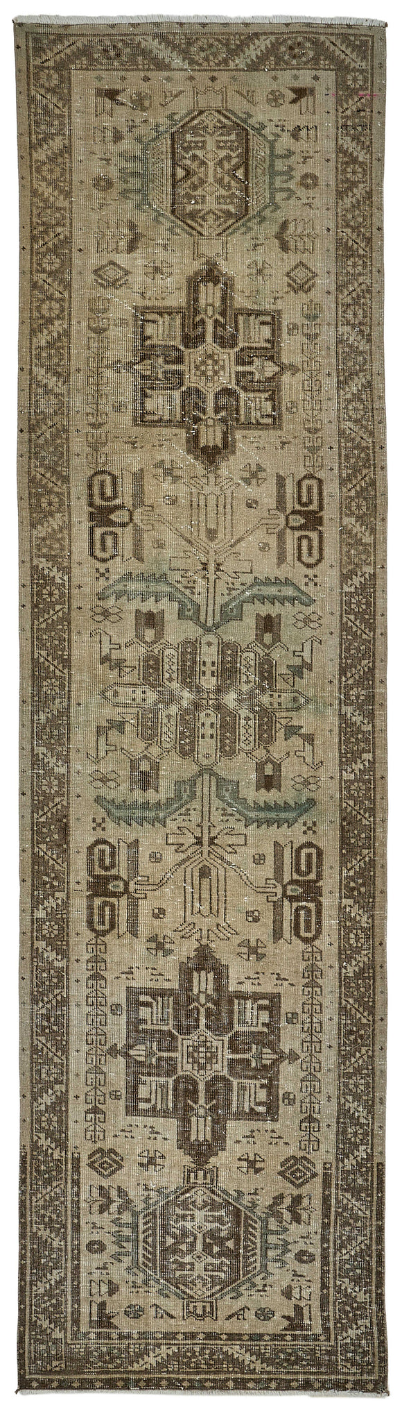 3x12 Vintage Hand-Knotted Rug - 51033