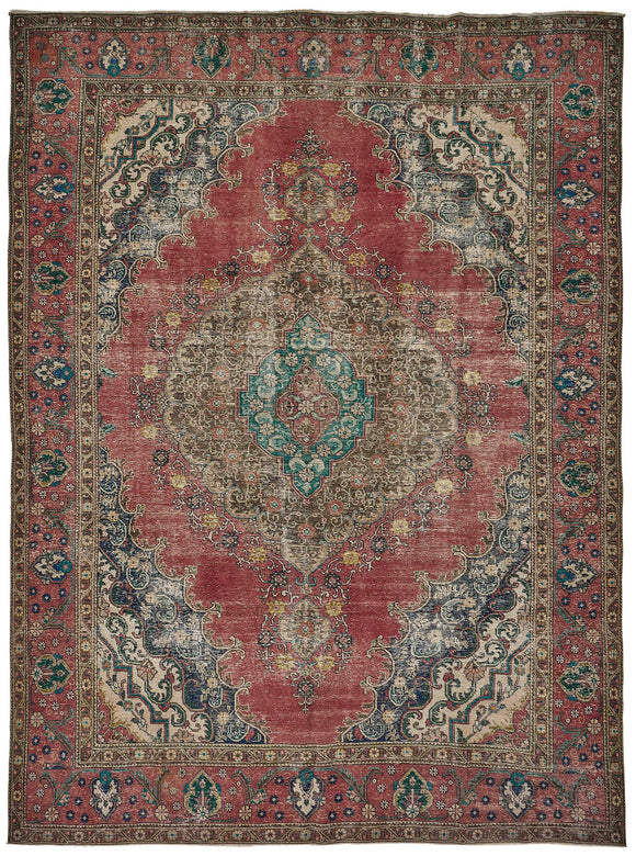 10x13 Vintage Hand-Knotted Rug - 51034