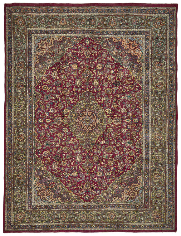 10x13 Vintage Hand-Knotted Rug - 51041