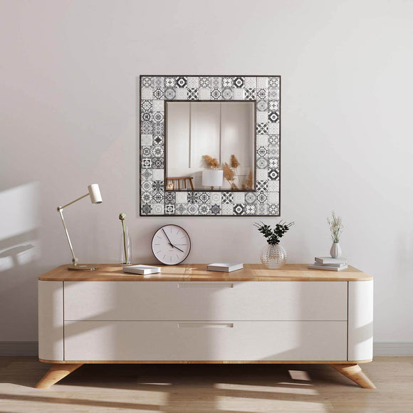 Stew Handmade Natural Wood Framed Wall Hanging Mirror