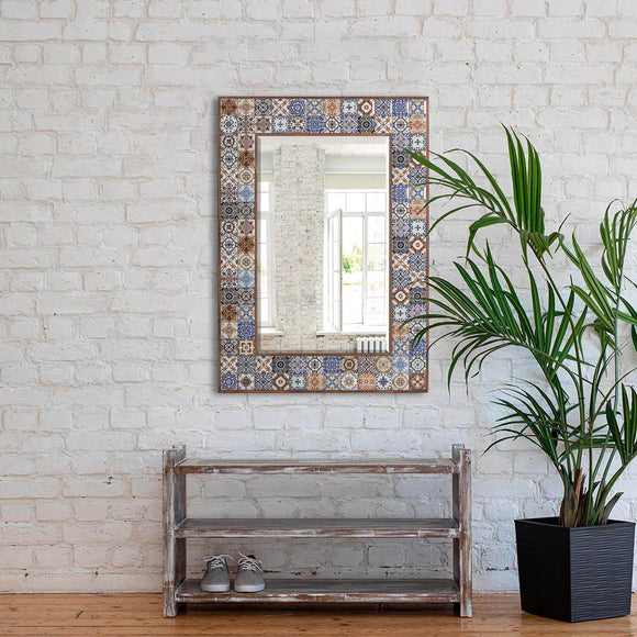 Tony Decorative Wood Framed Wall Mirror For Living Room