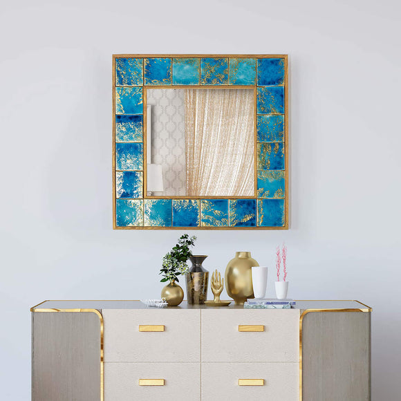 Simone Handcrafted Decorative Ceramic Wall Hanging Mirror