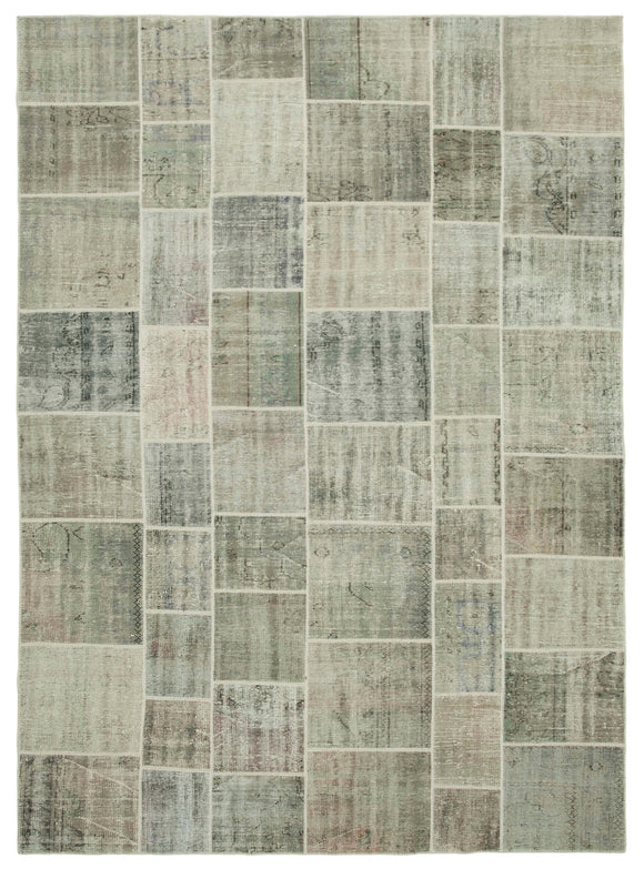 8' 2'' x 11' 6'' Hand-Knotted Turkish Patchwork Rug