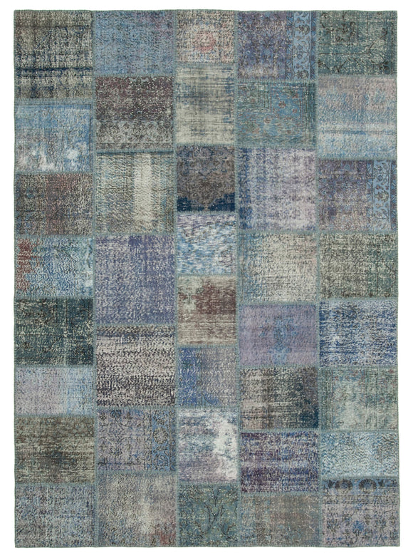 8' 4'' x 11' 7'' Hand-Knotted Turkish Patchwork Rug