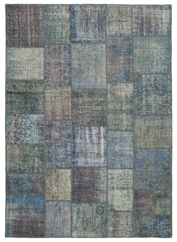 8' 3'' x 11' 8'' Hand-Knotted Turkish Patchwork Rug