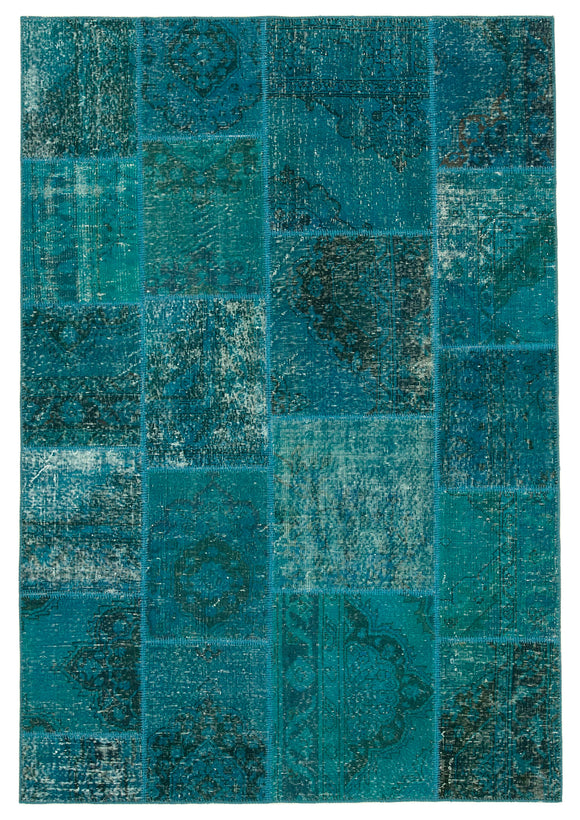 5' 5'' x 7' 11'' Hand-Knotted Turkish Patchwork Rug