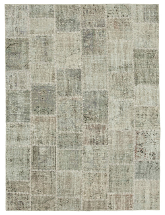5' 8'' x 7' 9'' Hand-Knotted Turkish Patchwork Rug
