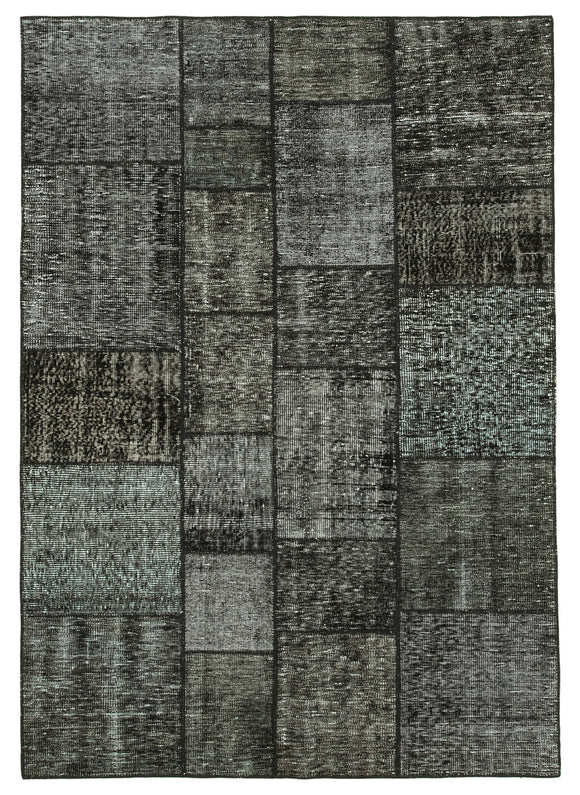 5' 7'' x 7' 11'' Hand-Knotted Turkish Patchwork Rug