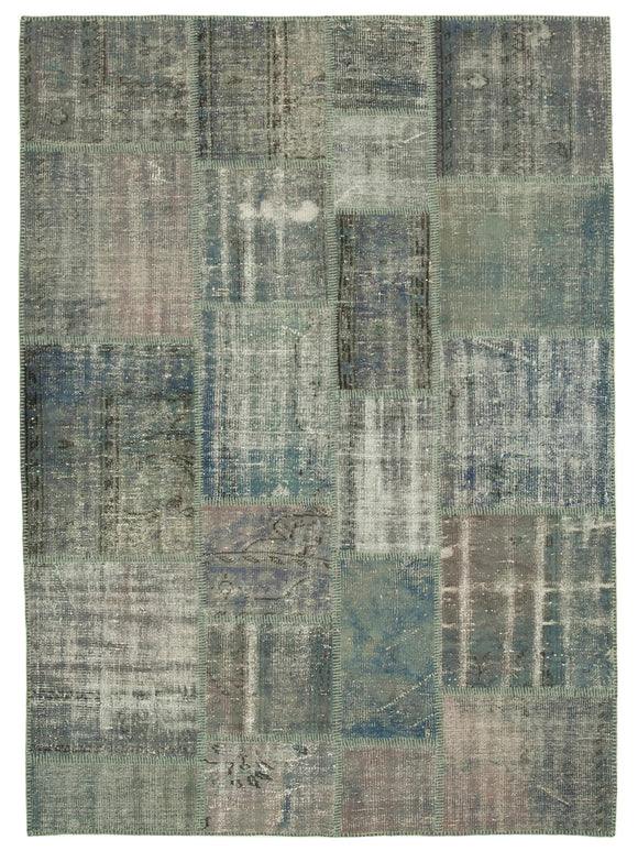 5' 9'' x 8' 0'' Hand-Knotted Turkish Patchwork Rug