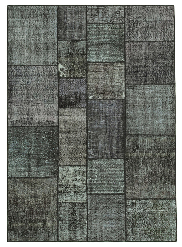 5' 8'' x 7' 10'' Hand-Knotted Turkish Patchwork Rug
