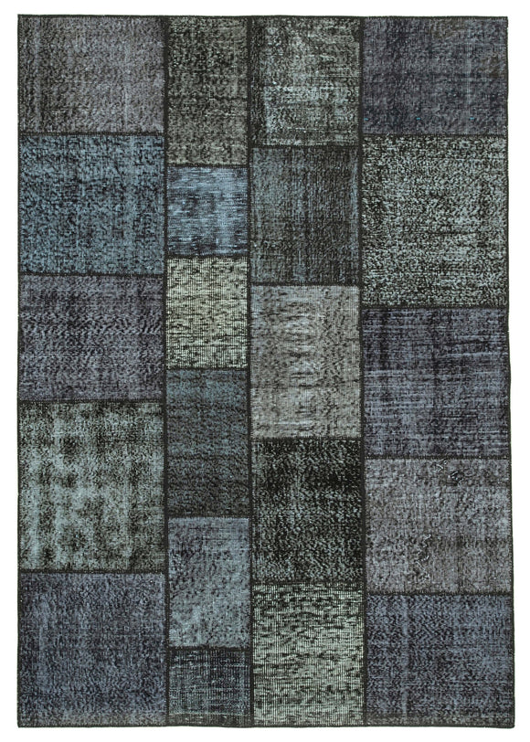 5' 7'' x 8' 1'' Hand-Knotted Turkish Patchwork Rug