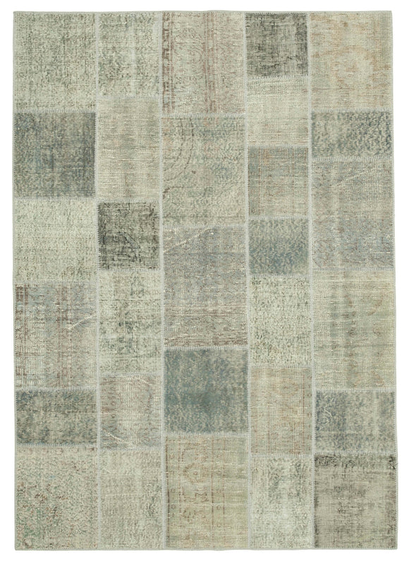 5' 8'' x 8' 0'' Hand-Knotted Turkish Patchwork Rug
