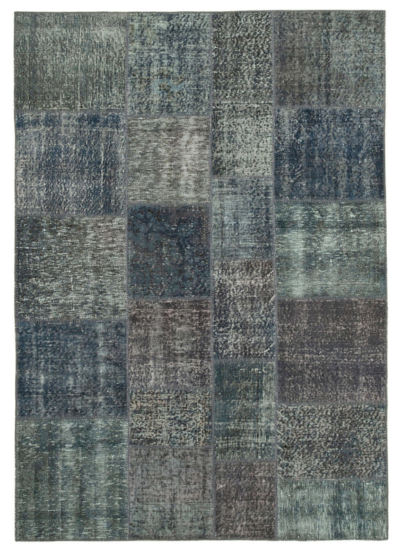 5' 7'' x 7' 11'' Hand-Knotted Turkish Patchwork Rug