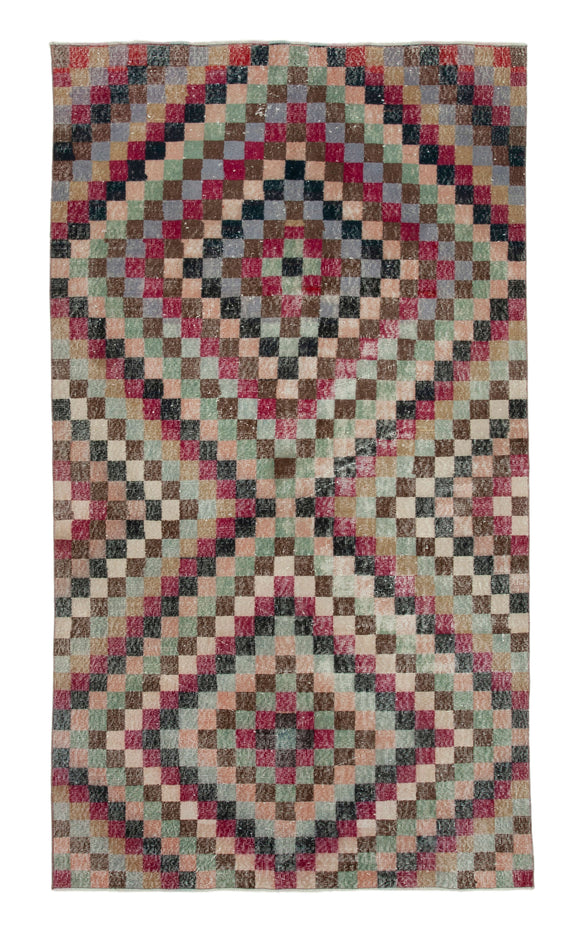 5' 2'' x 9' 2'' Hand-Knotted Turkish Boho Rug