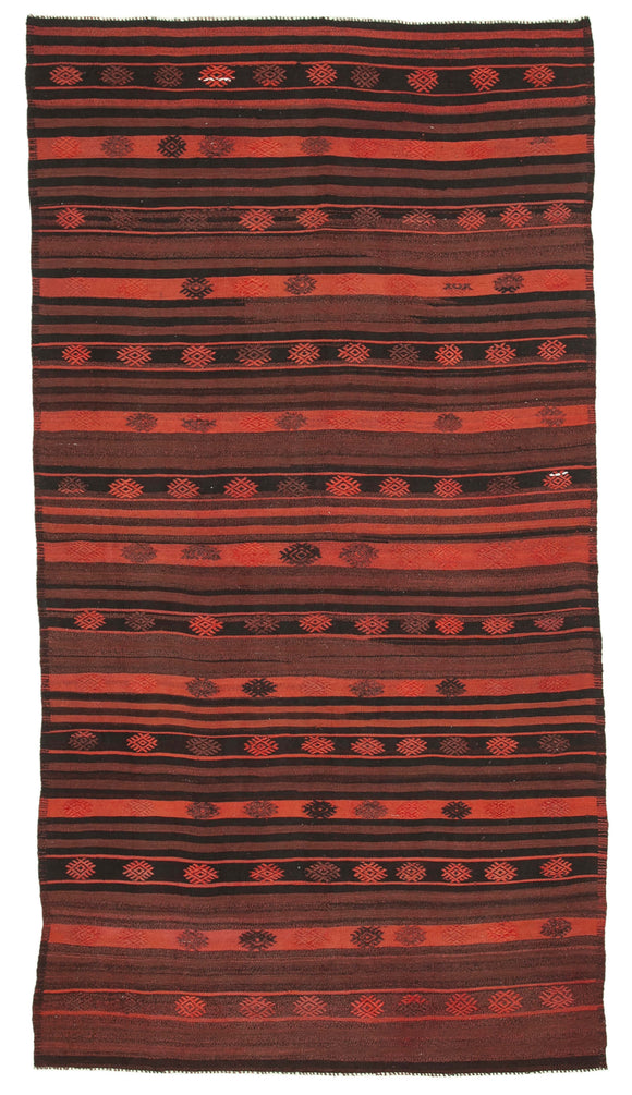 6' 2'' x 11' 3'' Turkish Vintage Kilim Rug