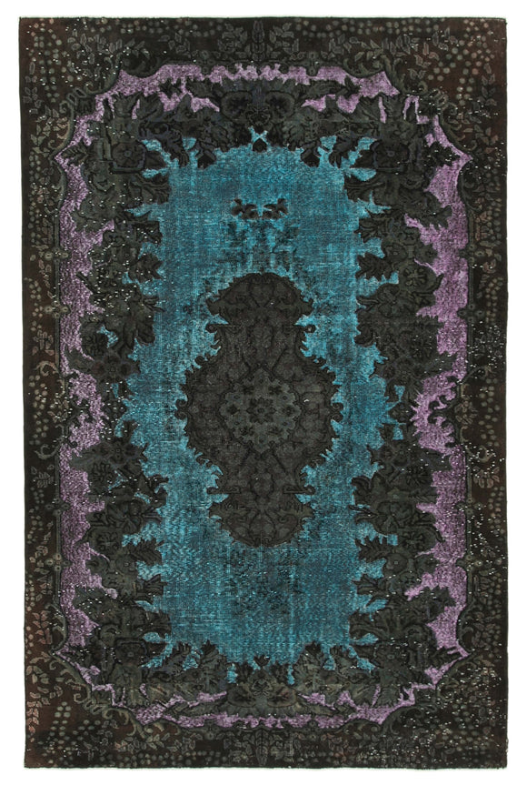 6' 2'' x 9' 5'' Turkish Hand Carved Rug