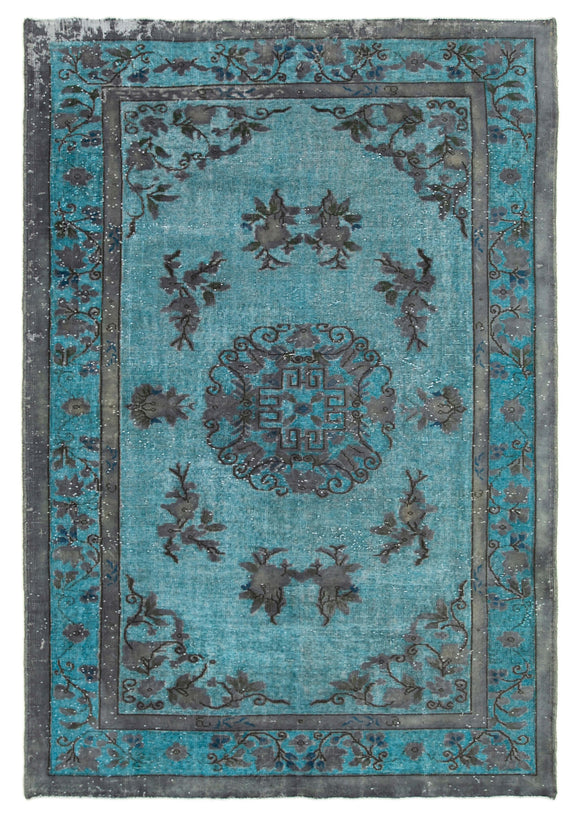 6' 7'' x 9' 7'' Turkish Hand Carved Rug