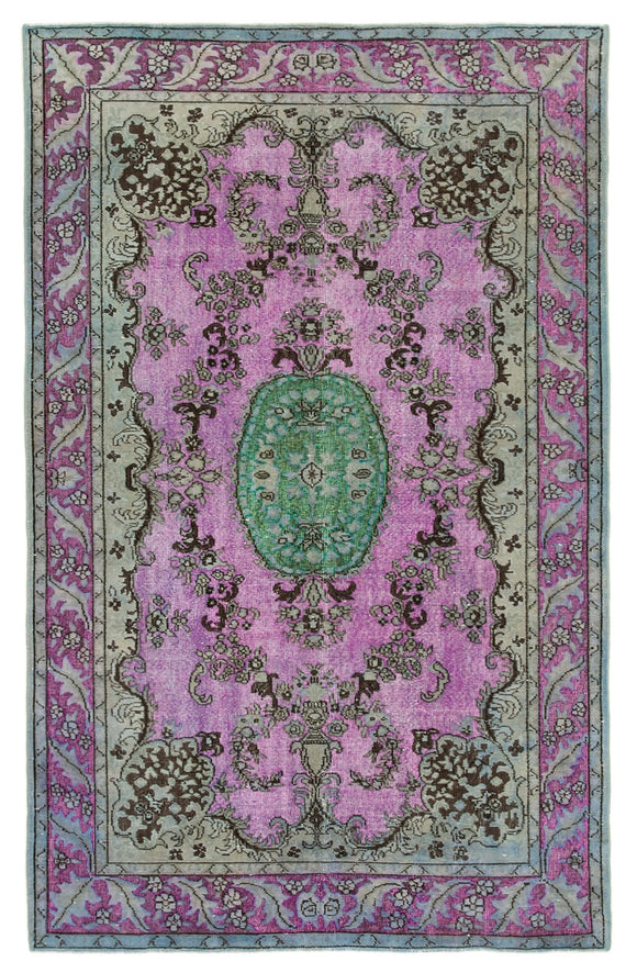 5' 9'' x 9' 1'' Turkish Hand Carved Rug