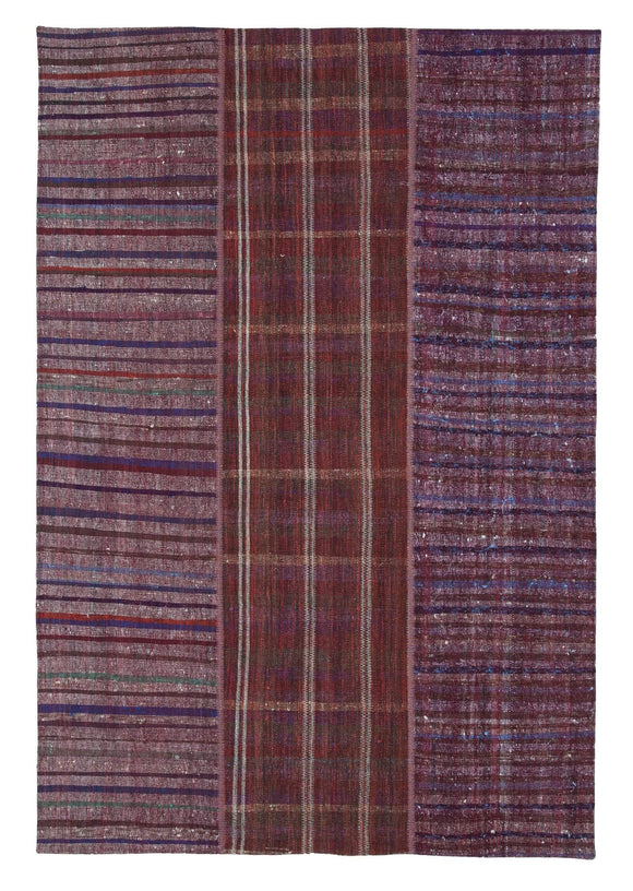 6' 9'' x 9' 10'' Vintage Turkish Patchwork Kilim Rug