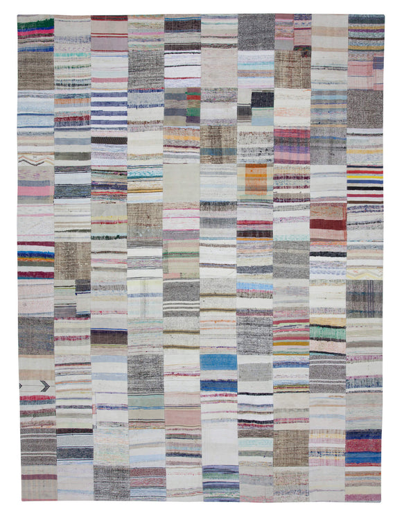 9' 11'' x 13' 2'' Vintage Turkish Patchwork Kilim Rug