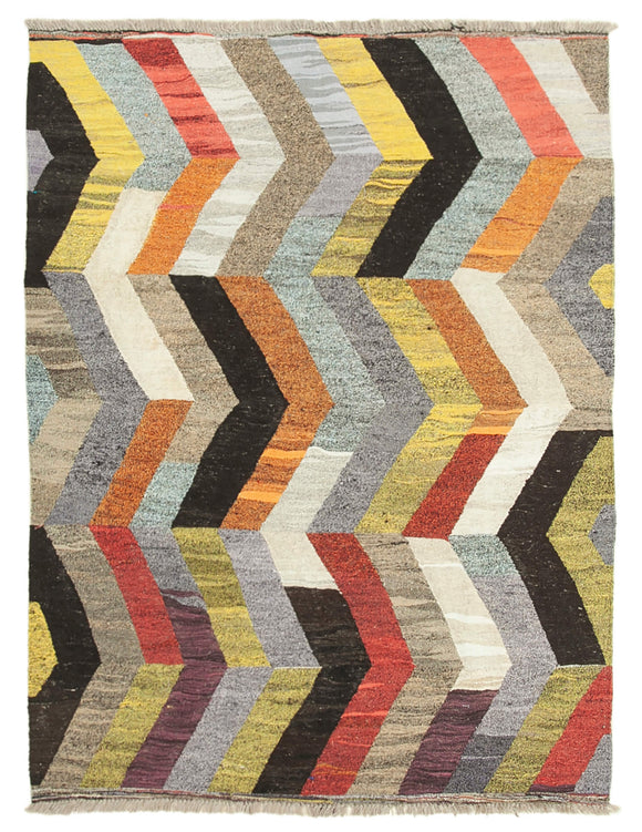 5' 11'' x 8' Handwoven Turkish Kilim Rug