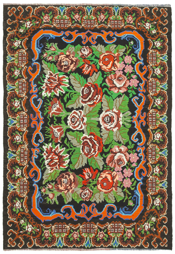 6' 6'' x 9' 0'' Floral Kilim Rug