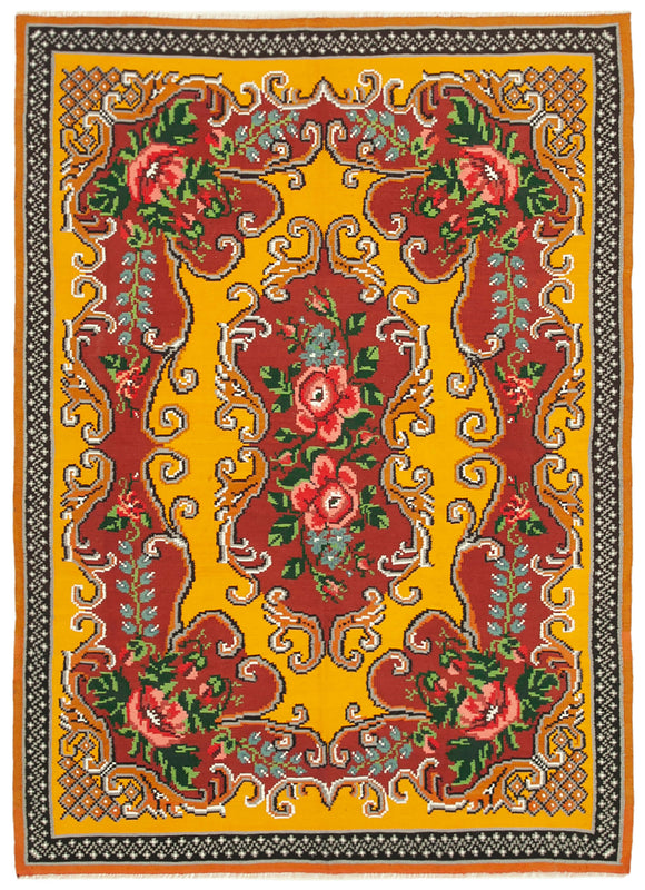 6' x 8' 1'' Moldovan Rose Kilim