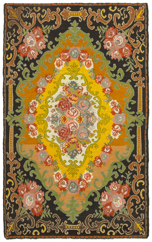 6' 10'' x 10' 10'' One Of a Kind Vintage Bessarabian Kilim