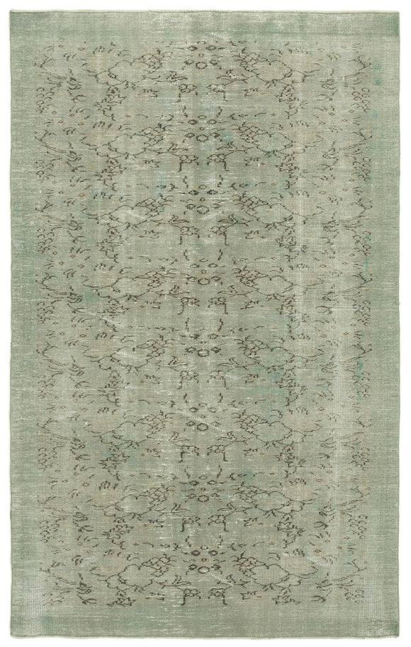 5' 9'' x 9' 1'' Handmade Vintage Overdyed Rug
