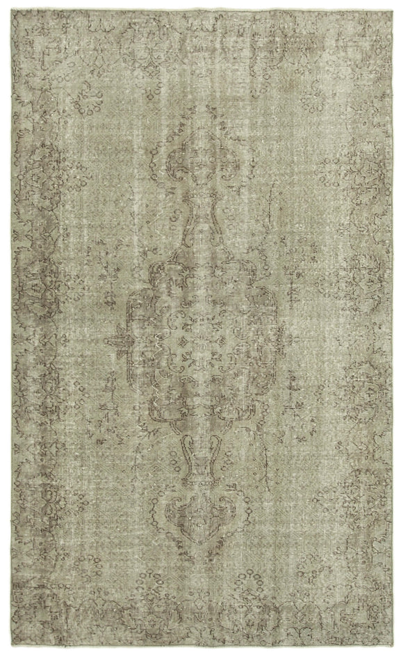 5' 7'' x 9' 2'' Handmade Vintage Overdyed Rug