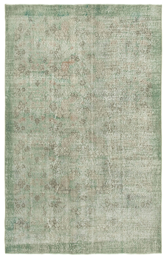 5' 7'' x 8' 9'' Handmade Vintage Overdyed Rug