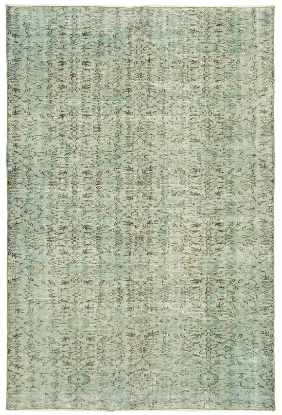 5' 10'' x 8' 9'' Handmade Vintage Overdyed Rug