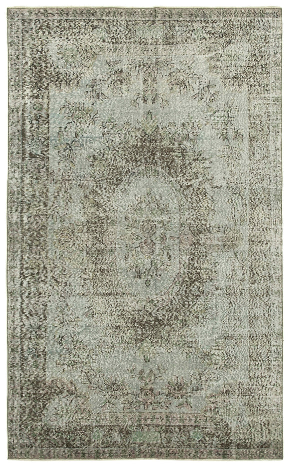 5' 5'' x 8' 11'' Handmade Vintage Overdyed Rug