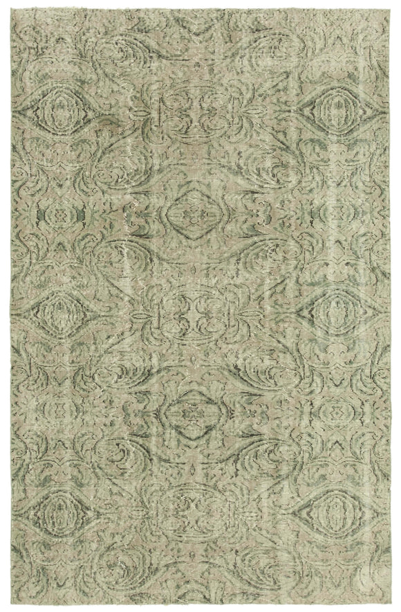 5' 8'' x 8' 9'' Handmade Vintage Overdyed Rug