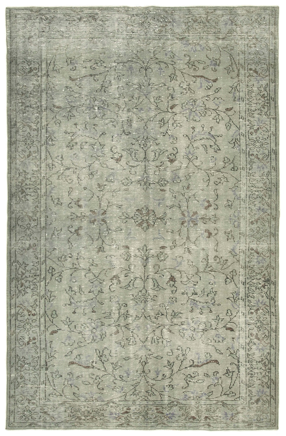 6' x 9' 1'' Handmade Vintage Overdyed Rug