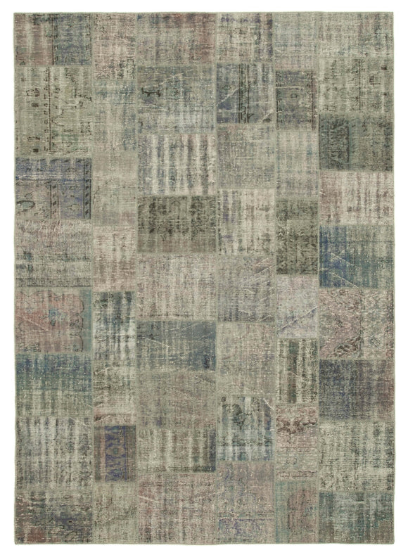 8' 2'' x 11' 6'' Hand-Knotted Turkish Patchwork Rug