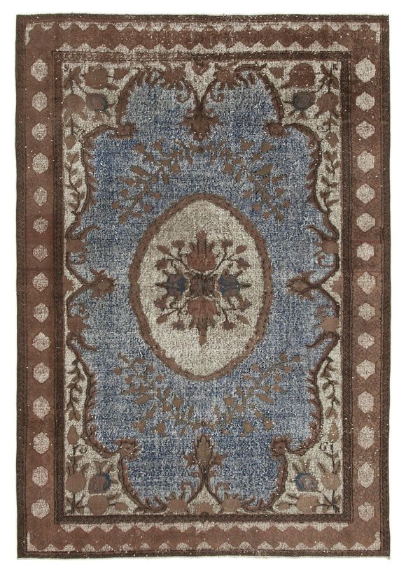 6' 11'' x 10' Turkish Hand Carved Rug