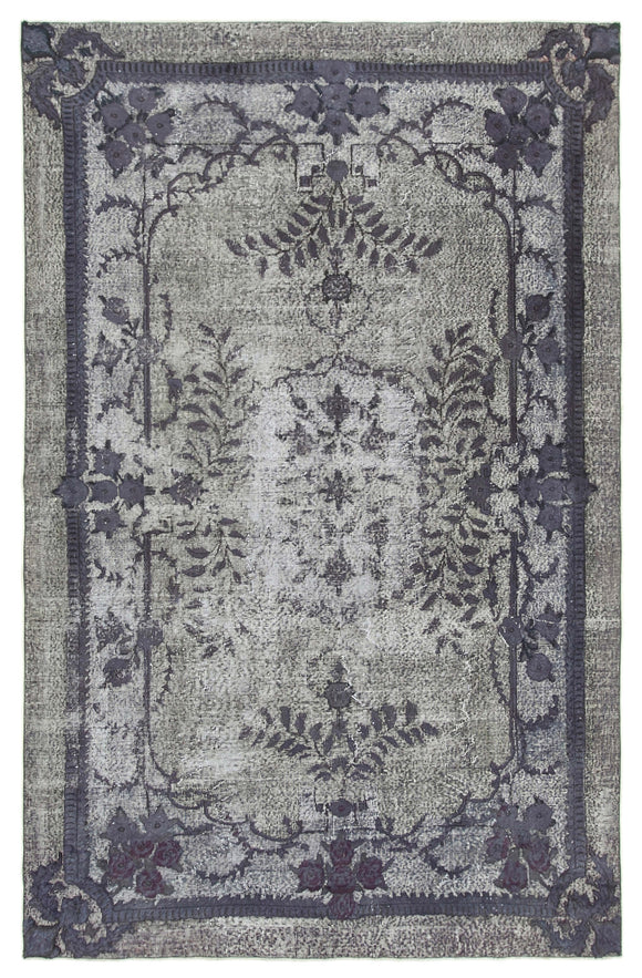 6' 8'' x 10' 6'' Turkish Hand Carved Rug