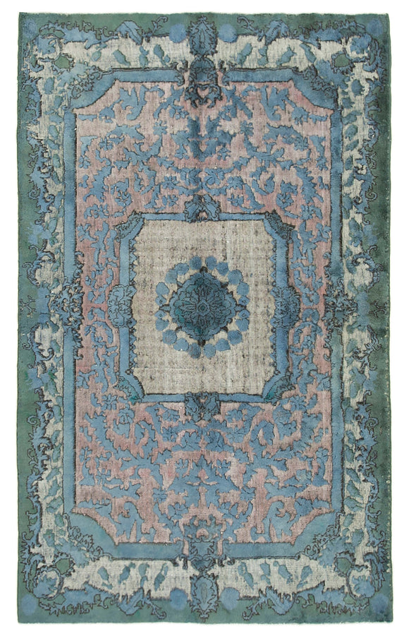 5' 2'' x 8' 3'' Turkish Hand Carved Rug