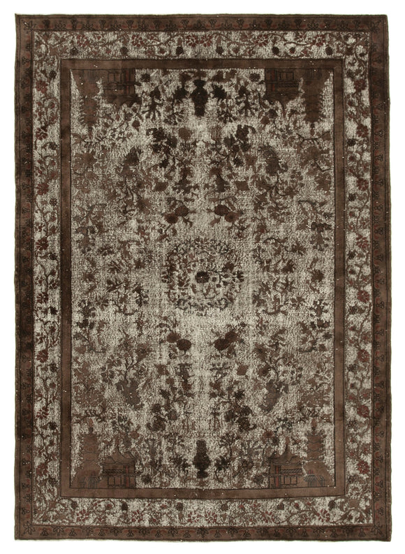 6' 10'' x 9' 9'' Turkish Hand Carved Rug