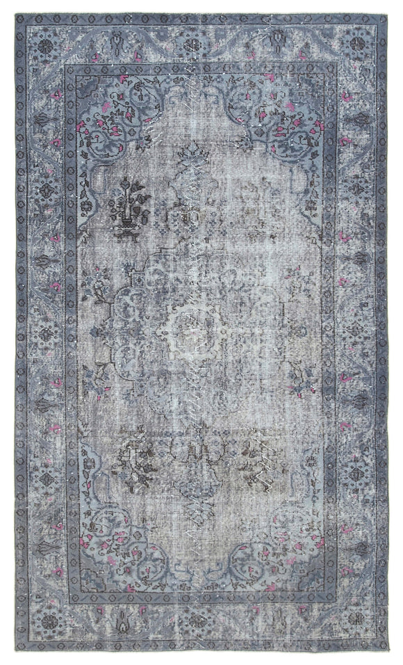 5' 6'' x 9' 4'' Turkish Hand Carved Rug