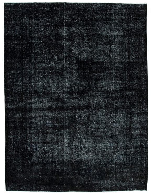 9' 7'' x 12' 8'' Black Vintage Hand-Knotted Rug