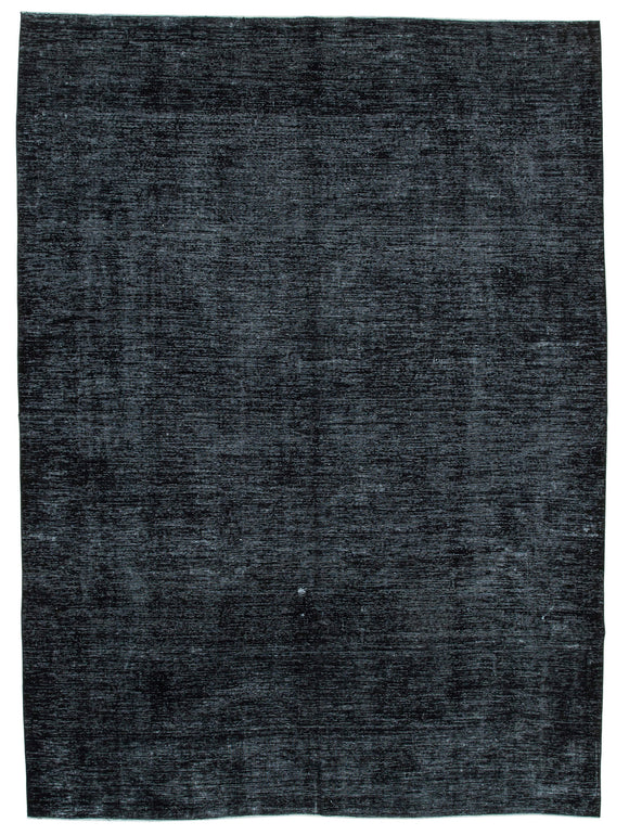 9' 5'' x 12' 11'' Black Vintage Hand-Knotted Rug