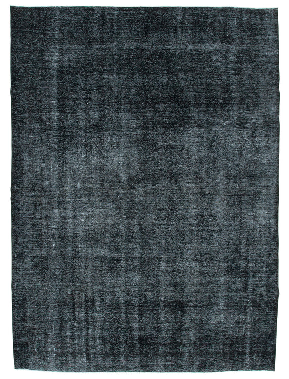 9' 5'' x 12' 10'' Black Vintage Hand-Knotted Rug